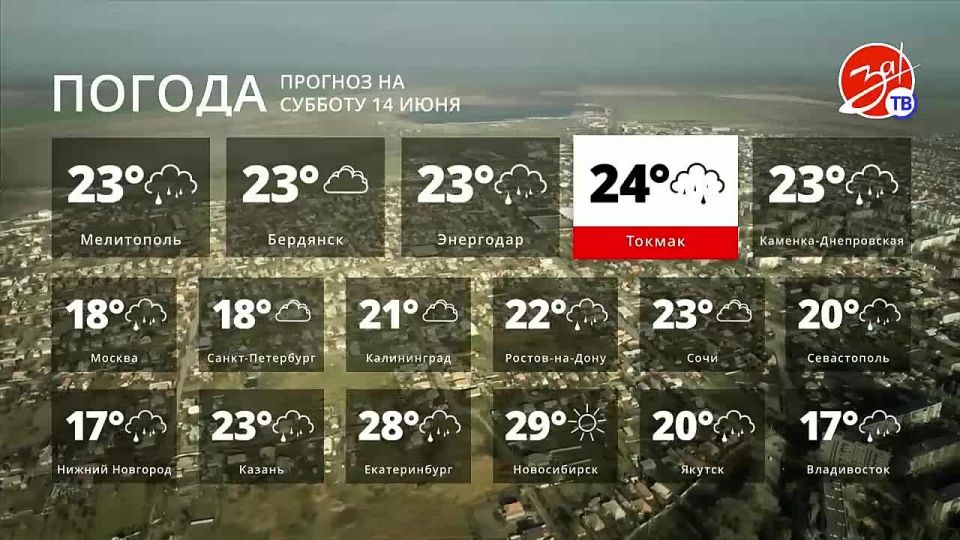 Прогноз погоды на субботу 14 июня