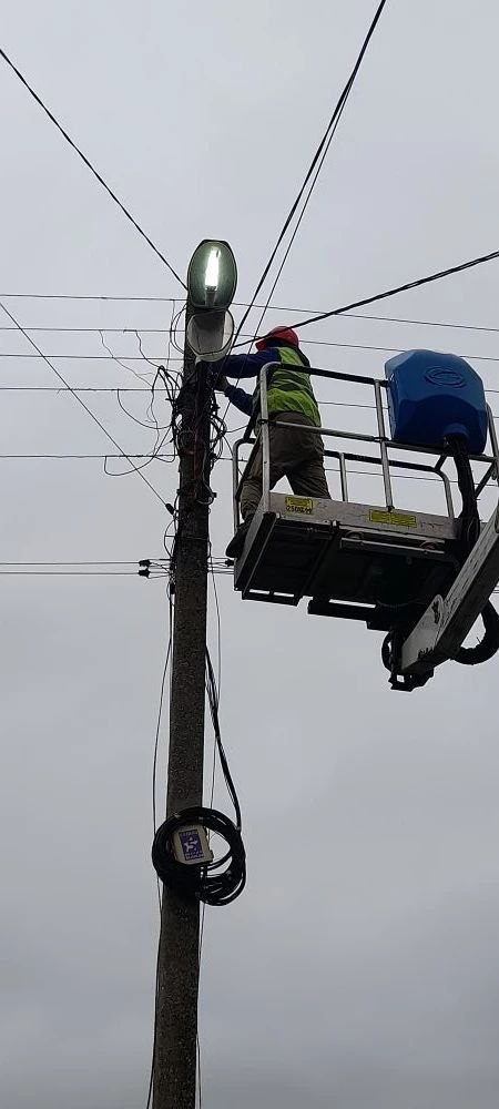 Обновлено наружное освещение в Азовском Обновлено наружное освещение в Азовском