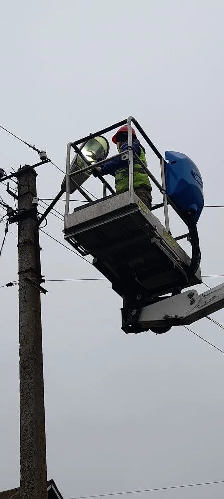 Обновлено наружное освещение в Азовском Обновлено наружное освещение в Азовском