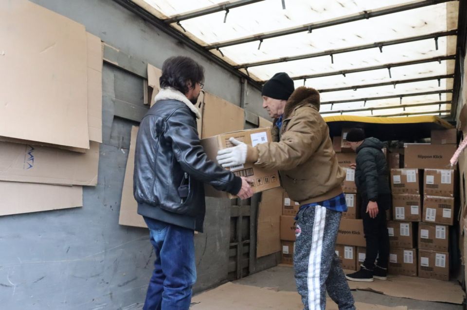 Гуманитарная помощь из Подмосковья доставлена в Бердянский район Гуманитарная помощь из Подмосковья доставлена в Бердянский район