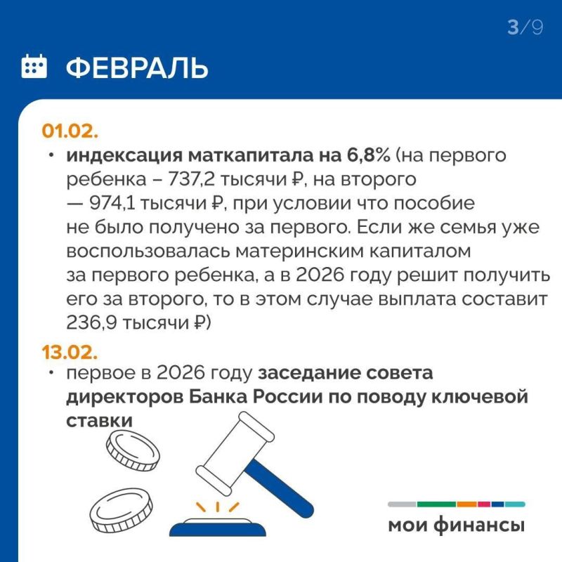 Финансовый календарь на 2026 год: Доходы и налоги Финансовый календарь на 2026 год: Доходы и налоги