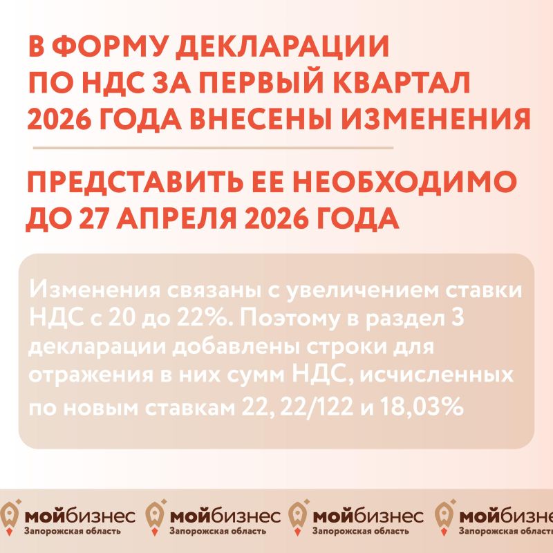 В форму декларации по НДС за первый квартал 2026 года внесены изменения В форму декларации по НДС за первый квартал 2026 года внесены изменения