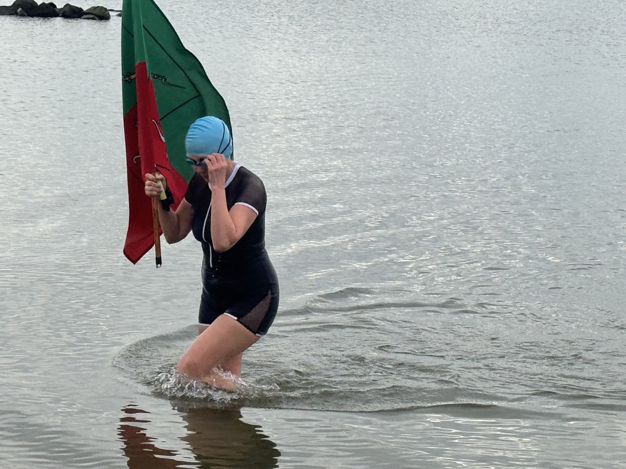 В Бердянске состоялся тренировочный и научный заплыв параатлета Шолпан Зиганшиной В Бердянске состоялся тренировочный и научный заплыв параатлета Шолпан Зиганшиной