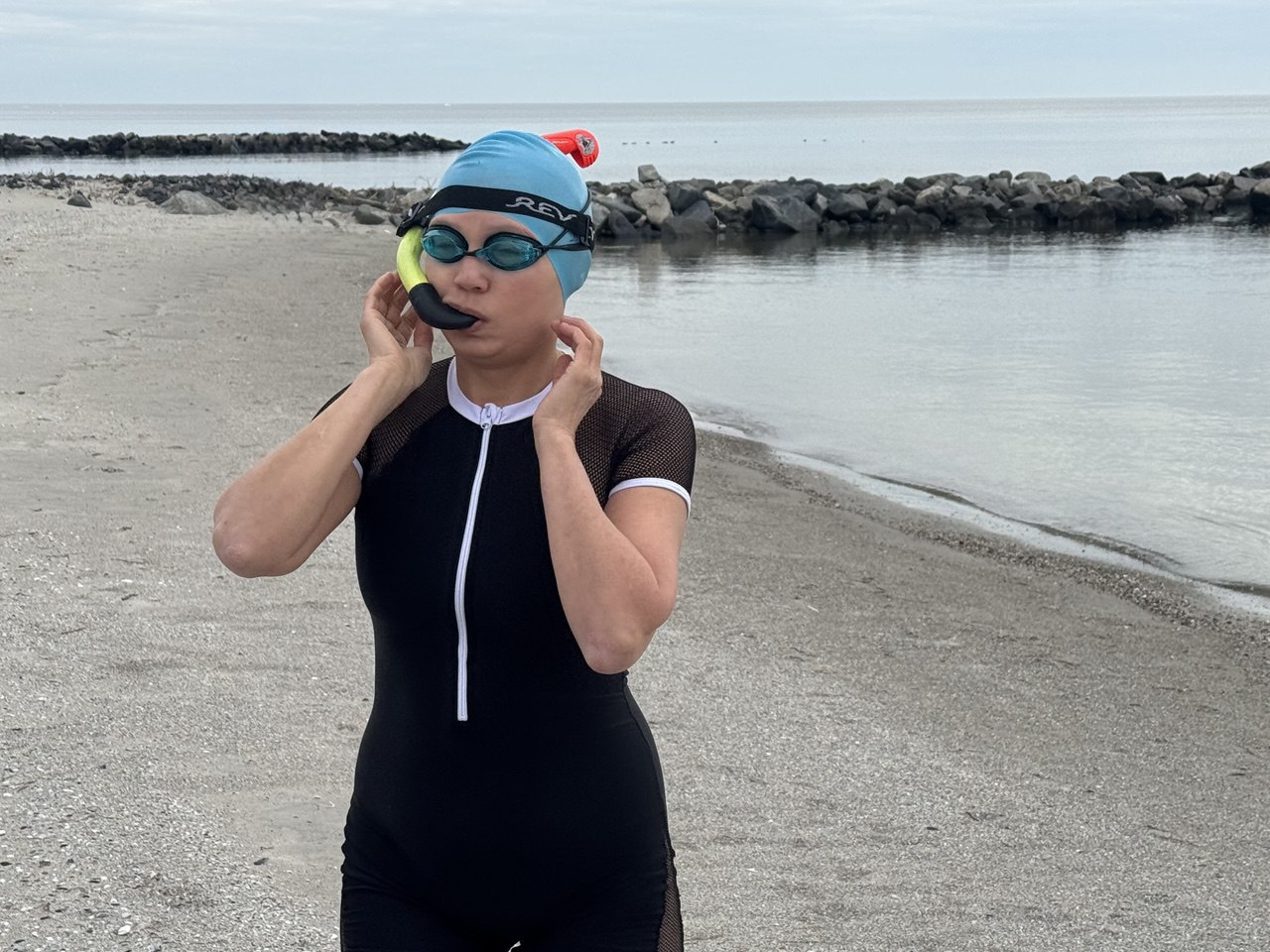 В Бердянске состоялся тренировочный и научный заплыв параатлета Шолпан Зиганшиной В Бердянске состоялся тренировочный и научный заплыв параатлета Шолпан Зиганшиной