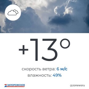 Преимущественно пасмурная погода будет в Запорожской области в воскресенье