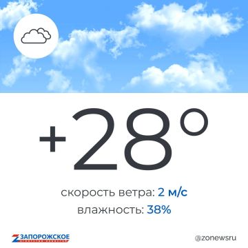 Переменная облачность будет в Запорожской области в понедельник
