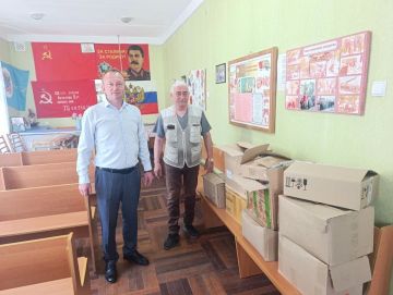 В преддверии Дня России социальным учреждениям Бердянска передали помощь из Краснодарского края